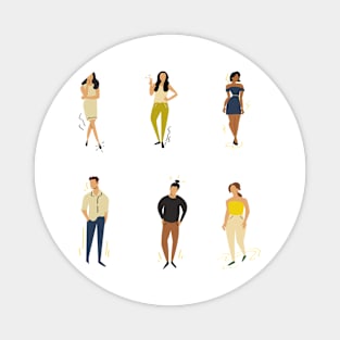 fashion styles sticker pack design Magnet